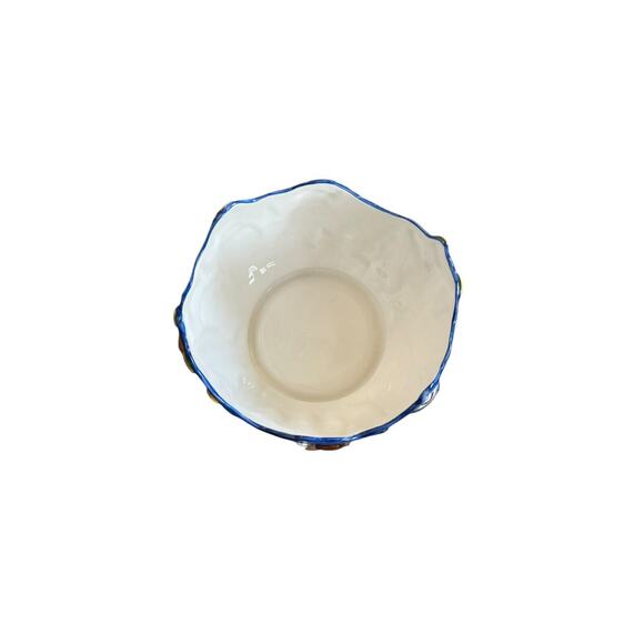 St. Nicholas Square Holiday Christmas Winter Scene Ceramic Bowl Large 1999 Snow - Picture 3 of 6